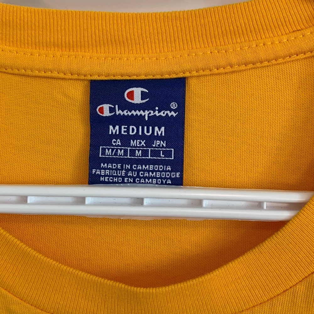 NWOT Champion Yellow Tee - Picture 2 of 3